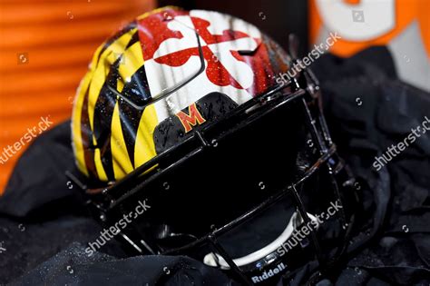 Detailed View Maryland Football Helmet During Editorial Stock Photo ...