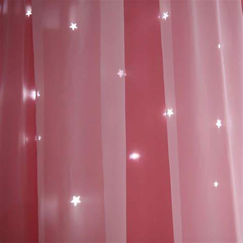 Star Curtains Stars Blackout Curtains for Kids Girls Bedroom Living Room Colorful Double Layer ...