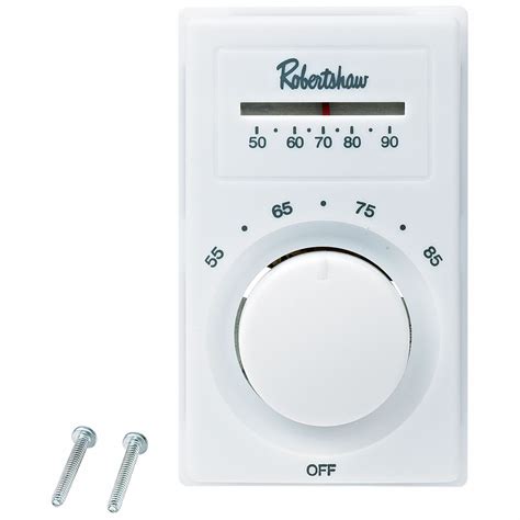 ROBERTSHAW, Heat Only, Black/Red, Line Voltage Thermostat,DPST Heating - 361YG6|802 - Grainger