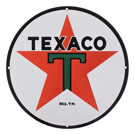 Texaco Star 12" Porcelain Sign - Vic's 66