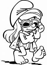 Summer Smurfette  The Smurfs Coloring Pages For Kids sketch template