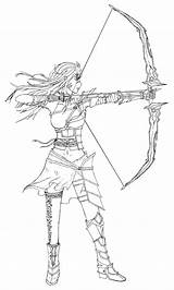 Female Archer Coloring Pages sketch template
