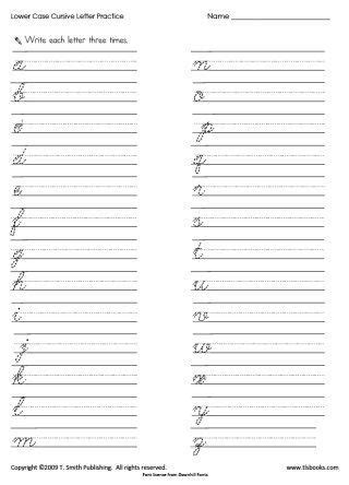 34+ Lowercase Cursive Writing Worksheets - marinfd