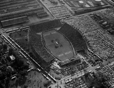 Florida Memory • Aerial view of the Gator Bowl Stadium during the 1954 ...