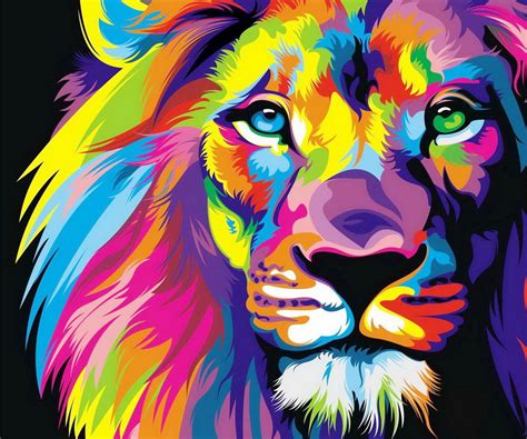 Colorful Lion Wallpaper - WallpaperSafari