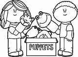 Puppet Coloring Page For Kids  Home sketch template