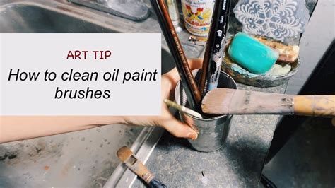 How to clean oil paint brushes - Art Tip - YouTube