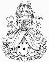 Queen Of Hearts Coloring Pages sketch template