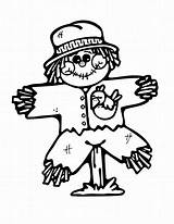 Printable Scarecrow Coloring Pages sketch template