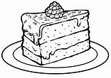 Malvorlage „Stück Kuchen Mit Himbeeren“ – Kostenlose Malvorlagen Zum  sketch template