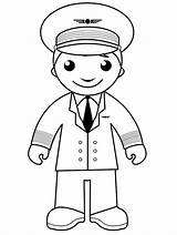 Pilot Waving Hand Coloring Page  Free Printable Pages For Kids sketch template