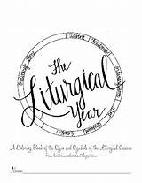 Liturgical Calendar Catholic Coloring Page Coloring Pages sketch template