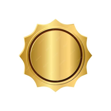 Premium Vector | Vector blank gold token seal isolated