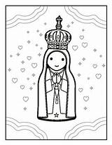 Lady Of Fatima Coloring Page Sketch sketch template