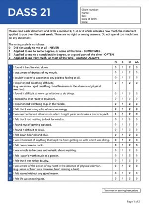 Insight - Resources - Depression, Anxiety and Stress Scale - 21 Items ...