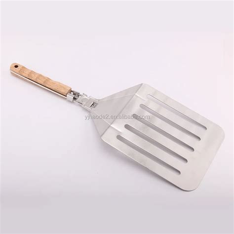 China Wholesale Merchandise Stainless Steel Pizza Spatula With Folding Wood Handle - Buy Pizza ...