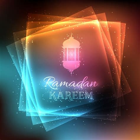 Free Vector | Coloured lights ramadan background