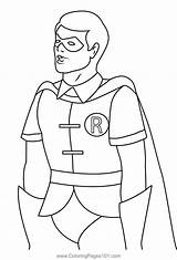 Robin Coloring Page For Kids  Free Super Friends Printable sketch template