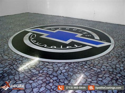 Personalized Garage Epoxy Floor Decals | Xpedite Coatings