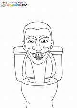 Skibidi Toilet Coloring Pages toilet coloring sketch template