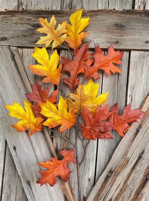 Large Autumn Oak Leaf Spray, Wreath Supply, Floral