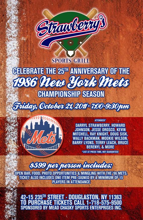 Mets Lifers: Celebrate the 25th Anniversary of the '86 Mets