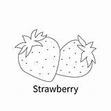 Easy Fruits Coloring Pages For Kids And Toddler strawberry 9098724  sketch template