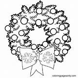 Coloring Pages Christmas Wreaths sketch template