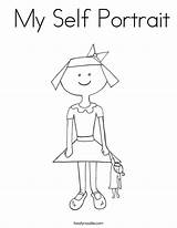 My Self Portrait Coloring Page  Twisty Noodle sketch template