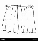 Curtains In Hand Drawn Doodle Style Vector Illustration Isolated On  sketch template