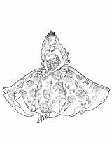 Barbie Princess Coloring Pages To Print sketch template