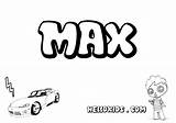 Max Name Coloring Pages sketch template