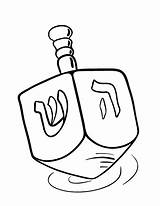 Free Printable Dreidel Coloring Page sketch template