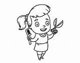 Coloriage Coiffeuse Pour Fille Dessin Gratuit à Imprimer sketch template