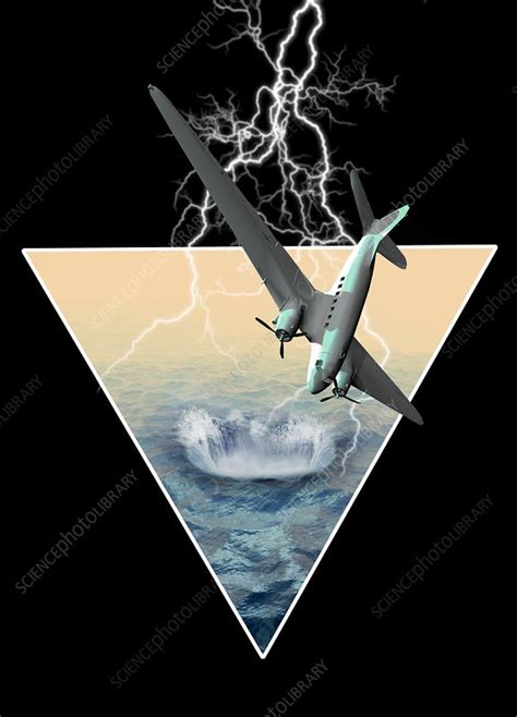 Bermuda triangle, illustration - Stock Image - F022/7100 - Science Photo Library