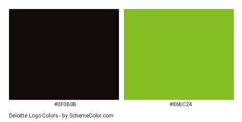 Deloitte Logo Color Scheme » Black » SchemeColor.com