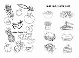 Healthy And Unhealthy Food Coloring Pages sketch template