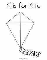 K Is For Kite Coloring Page  Twisty Noodle sketch template