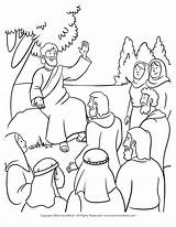 Sermon On The Mount Coloring Pages For Kids Sketch Page sketch template