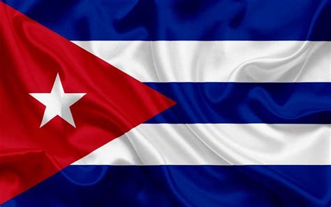 the flag of cuba is waving in the wind