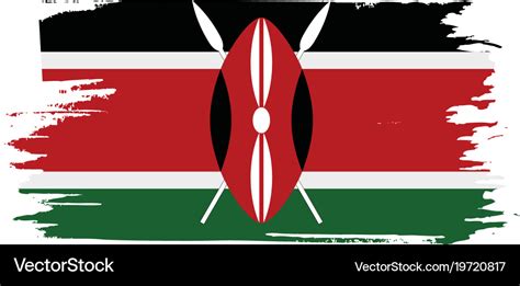 Kenya flag Royalty Free Vector Image - VectorStock