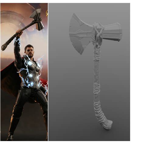 V2 Thor s Stormbreaker Hammer axe Infinity war 3 3D model 3D printable ...