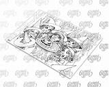 Coven Coloring Page Downloadable Digital Copy For Adult Pdf & Jpg  sketch template