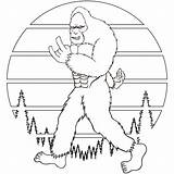 Coloring Pages Bigfoot sketch template