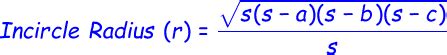 Incircle of a Triangle Calculator | Calculator.swiftutors.com