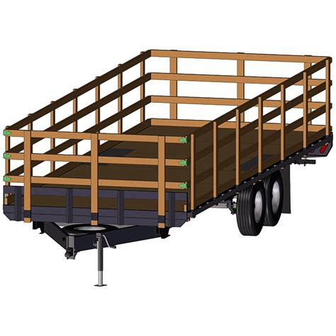 Long Deck-Over Trailer Plans – 8.5' x 24', 14K/16K – Many Options