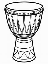 Djembe coloring Book Pages For Children And Adults With Vector Design  sketch template