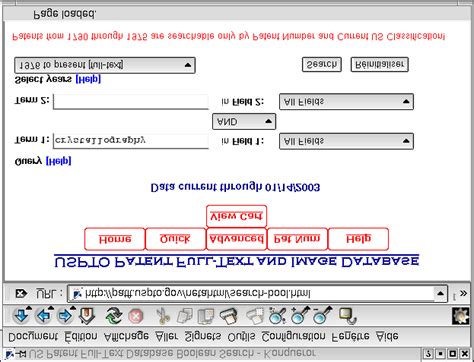 Web interface to search the US Patent Office database of granted ...