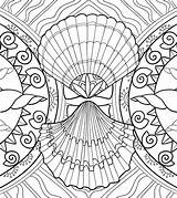 Adult Coloring Seashell Pages sketch template