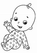Baby Boy Waving Hand Coloring Page  Free Printable Pages For Kids sketch template